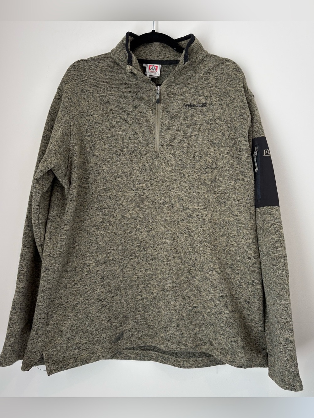 Avalanche Men's Olive Green Heather Quarter-Zip Pullover XL